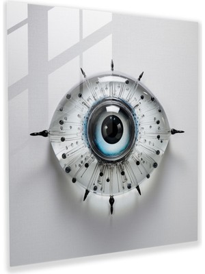 Painted Anarchy Cesur Nazar Boncuklu Cam Baskı - Nazar Boncuğu, Ev Dekorasyonu, Modern Sanat, Cam Baskı, 30X30