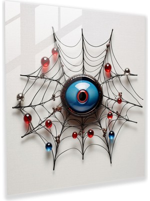 Painted Anarchy Çekici Nazar Boncuğu Cam Baskı - Nazar Boncuğu, Ev Dekorasyonu, Duvar Dekorasyonu, Soyut, 30X30