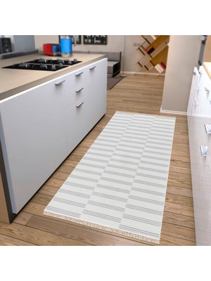 Homestead Elegantwoven Açık Gri Pamuk Dokuma Kilim - Homesteadart Rugs, Çift Taraflı, Nefes Alabilen ve 30°c'de Yıkanabilir, Katlanabilir, Robot Süpürge ile Uyumlu Yapı - Çeşitli Ölçülerde