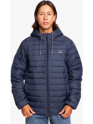 Quiksilver Lacivert Erkek Kapüşon Yaka Mont EQYJK04008 Scaly Hood