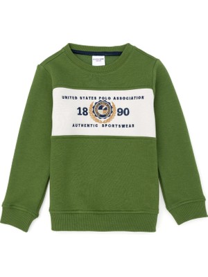 U.S. Polo Assn.  Erkek Yeşil Sweatshırt Dutsekıds