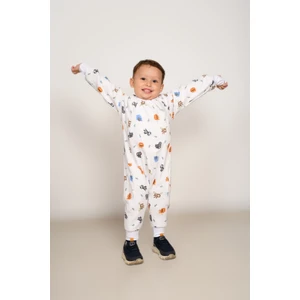 Vogue Vista Voguevista Elyafsız Kışlık Uzun Kollu Çift Kat %100 Pamuk Pazen Ayıcık ve Hayvanlar Desenli Cocuk Bebek Uyku Tulumu