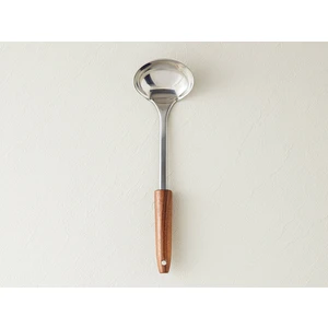 English Home Woody Ladle Çelik Kepçe Servis Gereci Kahve