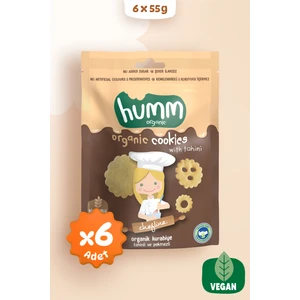 Humm Organi - Organik Vegan Tahinli ve Pekmezli Kurabiye Atıştırmalık Paketi - 6 Adet