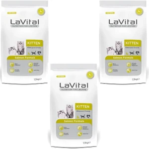 La Vital  Somon Balıklı Yavru Kedi Maması 1,5 Kg*3 Adet