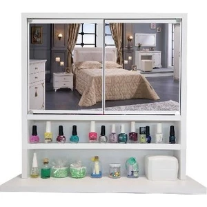 First Mobilya Karanfil 2k Aynalı - First Mobilya Çok Amaçlı Aynalı Hediyelik Takı Dolabı