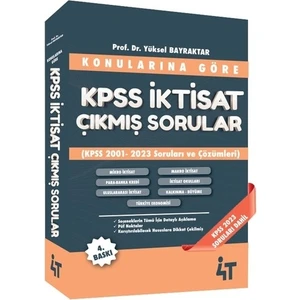 4T Yayınları Konularına Göre KPSS İktisat Çıkmış Sorular