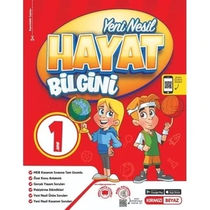 Kırmızı Beyaz Yayınlar Yeni Nesil Hayat Bilgini 1.Sınıf