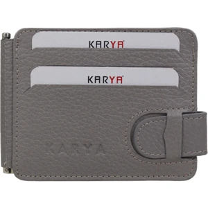 Karya Deri Hakiki Deri Para Maşalı Unisex Kartlık Cüzdan 0044