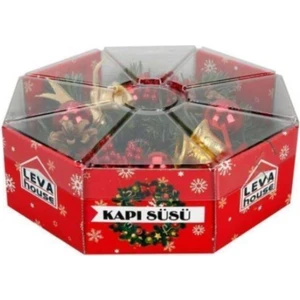 Leva House Yılbaşı Kapı Süsü Kapı Çelengi 24 cm Yılbaşı Kokinalı Kozalaklı Çelenk 240844