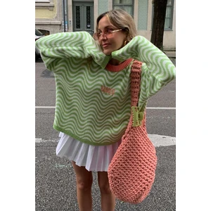 Mad Girls Oversize Yeşil Kazak MG1251