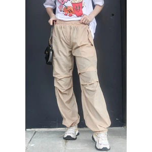 Bej Paraşüt Jogger Kadın Pantolon MG1726