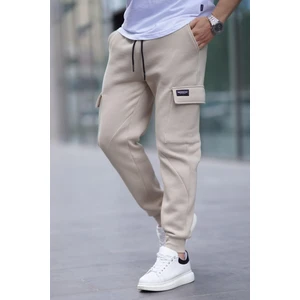 Bej Kargo Cep Erkek Eşofman Altı 6526