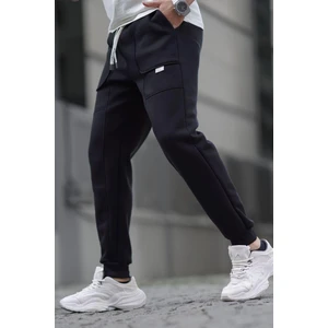 Siyah Kargo Cep Basic Eşofman Altı 6527