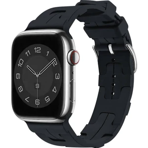 Apple Watch Seri 1/2/3 42MM Uyumlu Metal Tokalı Silikon Kordon