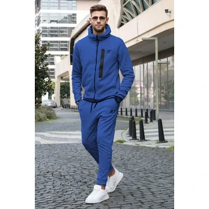 Indigo Baskılı Regular Fit Erkek Eşofman Takımı