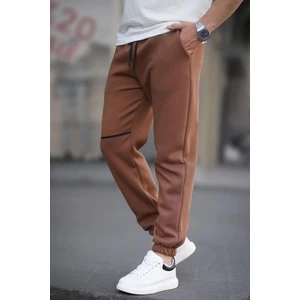 Kahverengi Cep Detaylı Erkek Basic Eşofman Altı 6523