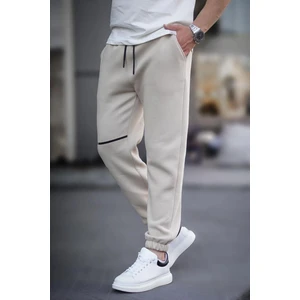 Bej Cep Detaylı Erkek Basic Eşofman Altı 6523