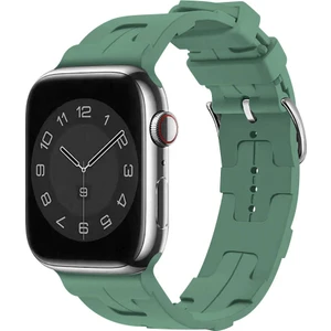 Apple Watch Seri 4/5/6/se/se 1.nesil 44MM Uyumlu Metal Tokalı Silikon Kordon