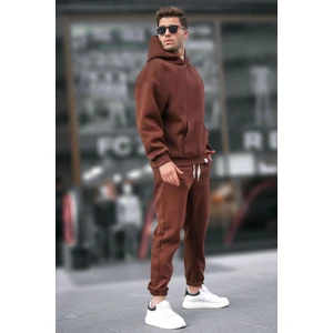 Acı Kahve Kapşonlu Basic Eşofman Takımı 5925