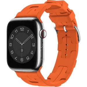 Apple Watch Seri 1/2/3 42MM Uyumlu Metal Tokalı Silikon Kordon