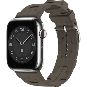 Apple Watch Seri 7/8/9 41MM Uyumlu Metal Tokalı Silikon Kordon
