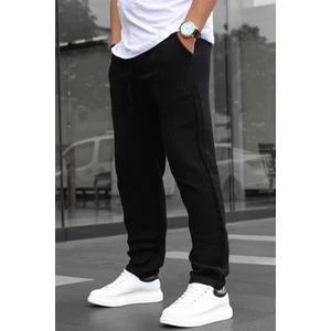 Siyah Müslin Kumaş Erkek Basic Pantolon 6507