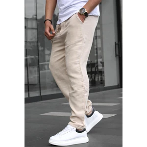 Bej Müslin Kumaş Erkek Basic Pantolon 6507