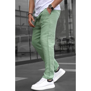 Yeşil Müslin Kumaş Erkek Basic Pantolon 6507