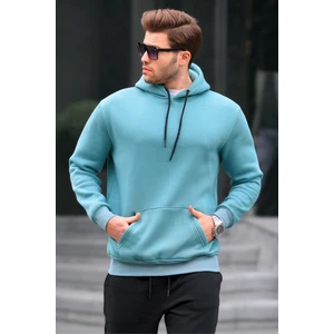 Mavi Kapüşonlu Erkek Sweatshirt 5339