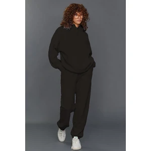 Siyah Kapüşonlu Kadın Eşofman Takımı MG1225