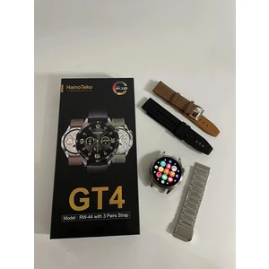 Gt4 Amoled Ekran 3 Kordonlu Akıllı Saat  (Haino Teko RW44 )  3 Kordon Gümüş Kasa
