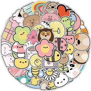 25'li Su Geçirmez Opak Sticker Seri : 19