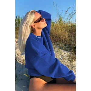 Saks Bisiklet Yaka Basic Sweatshirt MG1559