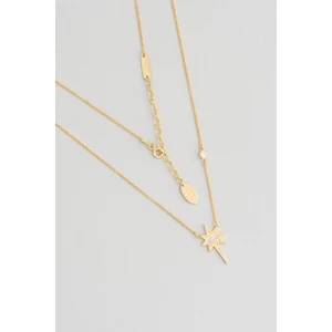 So CHIC Işıldayan Bff 18 Ayar Sarı Altın Kaplama 49 cm Gümüş Arkadaş Kolyesi