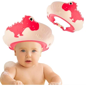 Mooie Baby's Dino Banyo Şapkası , Slikon Çocuk Duş Tacı , Sevimli Dinazor , Ayarlanabilir Tasarım,6 Ay - 9 Yaş