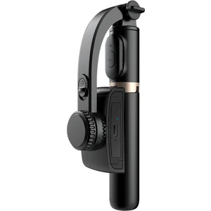 Q08 Siyah Q08 Bluetooth Selfie Çubuğu El Gimbal Sabitleyici Anti-Shake Selfie Çubuğu Genişletilebilir Mini Tripod Huawei Ios Android Için