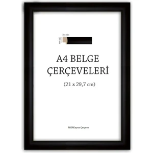 A4 Diploma Belgelik 1.Sınıf Siyah Çerçeve (22mm)