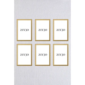 Gold Çerçeve Seti 6 Adet (A4 )21 x 30