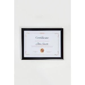 A4 Çerçeve Siyah 21 x 30 Sertifika Diploma Belge Fotoğraf Için Pvc Camlı