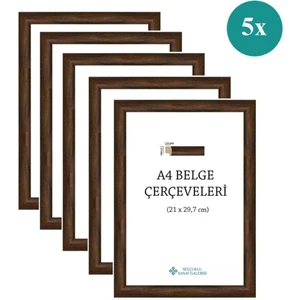 A4 Çerçeve   22mm 5'Li Paket (Renk:Kahverengi)