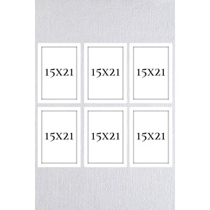6'Lı 15 x 21 Gerçek Lı Beyaz Çerçeve