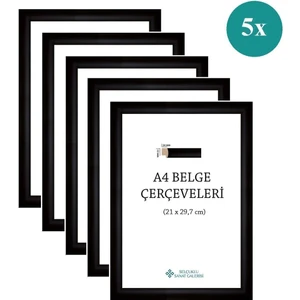 A4 Çerçeve   22mm 5'Li Paket (Renk:Siyah)