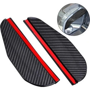 2 Adet Oto Araç Dış Yan Ayna Yağmur Koruyucu Rüzgarlık Karbon