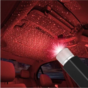Kırmızı Ayak Altı Tavan LED Araç Içi Aydınlatma Oto Araba Iç Disko Ayarlanır USB Lamba Işık