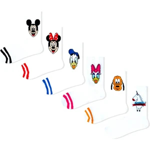 Limmon Store 6'lı Mickey Mouse Atletik Çorap Set