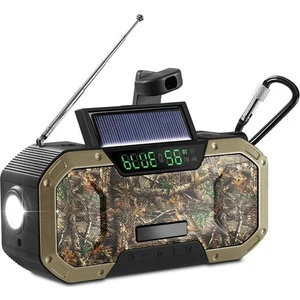 5000MAH Ordu Yeşili DF-580 Güneş Enerjili Radyo Çok Fonksiyonlu Dış Mekan Taşınabilir Bt5.0 Hoparlör El Krank Radyo Am/fm 5000MAH Güç Bankası LED Torch (Yurt Dışından)