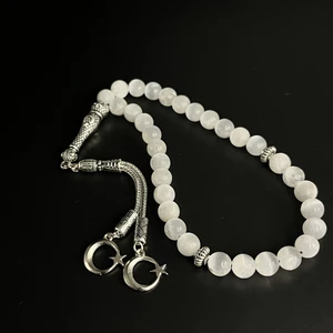 Selenit 8mm 33LÜK Doğal Taş Tesbih