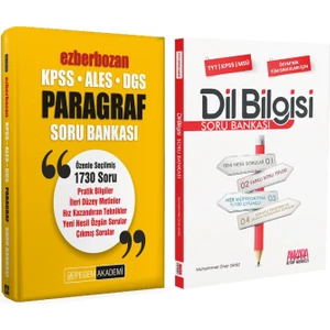 Pegem Akademi Yayıncılık KPSS Ezberbozan Paragraf ve Ankara Kitap Merkezi Yayınları Dil Bilgisi Soru Bankası Seti 2 Kitap