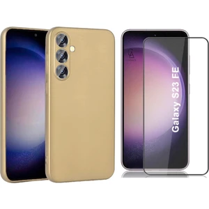 Samsung Galaxy S23 Fe ile Uyumlu Telefon Kılıfı ve 5d Tam Kaplayan Cam Ekran Koruyucu